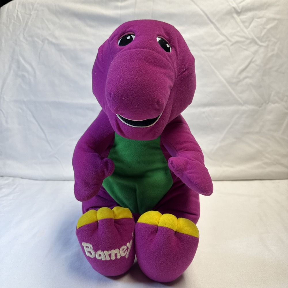 Vintage Talking Barney Plush Playskool 1992 The Lyons Group Tested Works